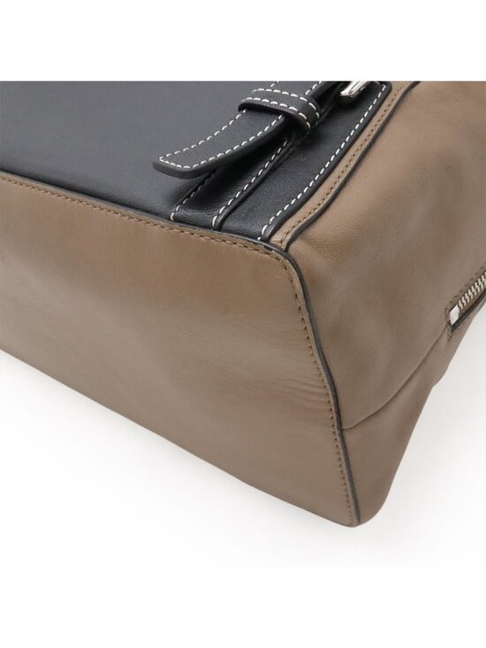Loewe Goya Backpack Calfskin Leather Mocha Brown Gray Black Silver main image 6